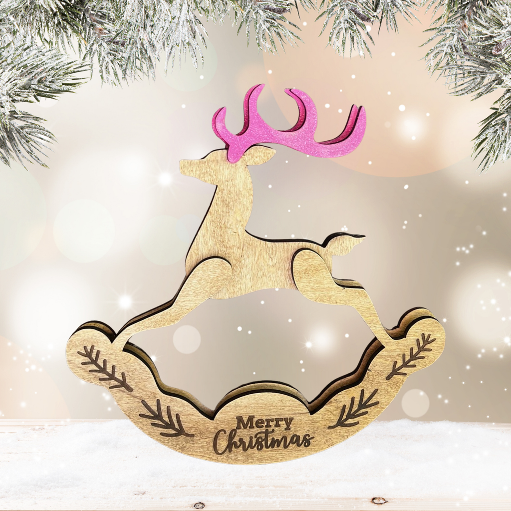 Personalized Rocking Reindeer Keepsake