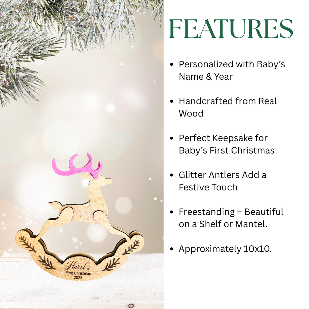 Personalized Rocking Reindeer Keepsake